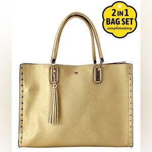 Fashion Faux Leather. 2-n-1 Tote Bag & Crossbody Bag
